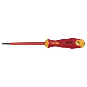 Felo 413 Ergonic Screwdriver Flat 3.5 x 0.8 x 100mm Insulated Hardened Tip