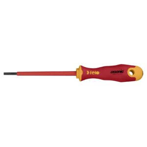 Felo 413 Ergonic Screwdriver  Flat 4 x .8 x 100mm Insulated Hardened Tip