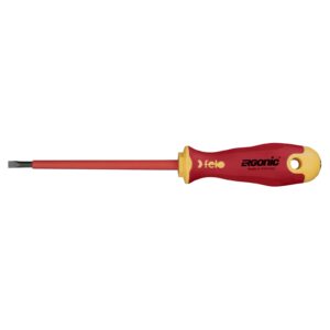Felo 413 Ergonic Screwdriver  Flat 5.5 x 1.0 x 125mm Insulated Hardened Tip
