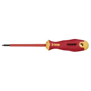 Felo 419 Ergonic Screwdriver Square #1 x 100mm Insulated Hardened Tip