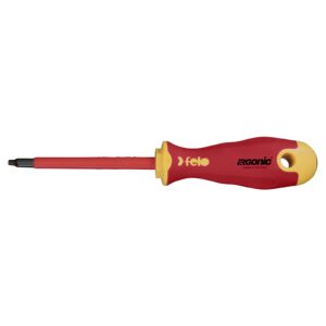 Felo 419 Ergonic Screwdriver Square #2 x 100mm Insulated Hardened Tip