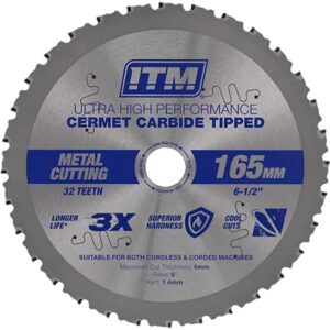 ITM 165mm Metal Cutting Blade Cermet Carbide Tipped 32T