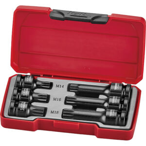 Teng 6pc 1/2in Dr. Spline Impact Socket Set