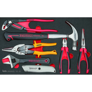 Teng 7pc Plier And Hammer Set (EVA)