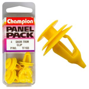 Champion Door Trim Clip Yellow 15mm(L) 9mm(Hole)13mm(HD) 4pk