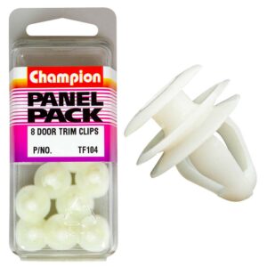 Champion Door Trim Clip Clear 9mm(Stem Dia) 13mm(Top HD) 8pk