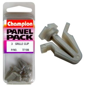 Champion Grille Clip Dark Grey 3pk