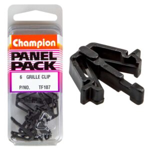 Champion Grille Clip Black 23mm(L) 13mm(W) 6pk