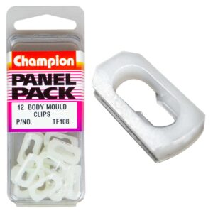 Champion Body Mould Clip White 12pk