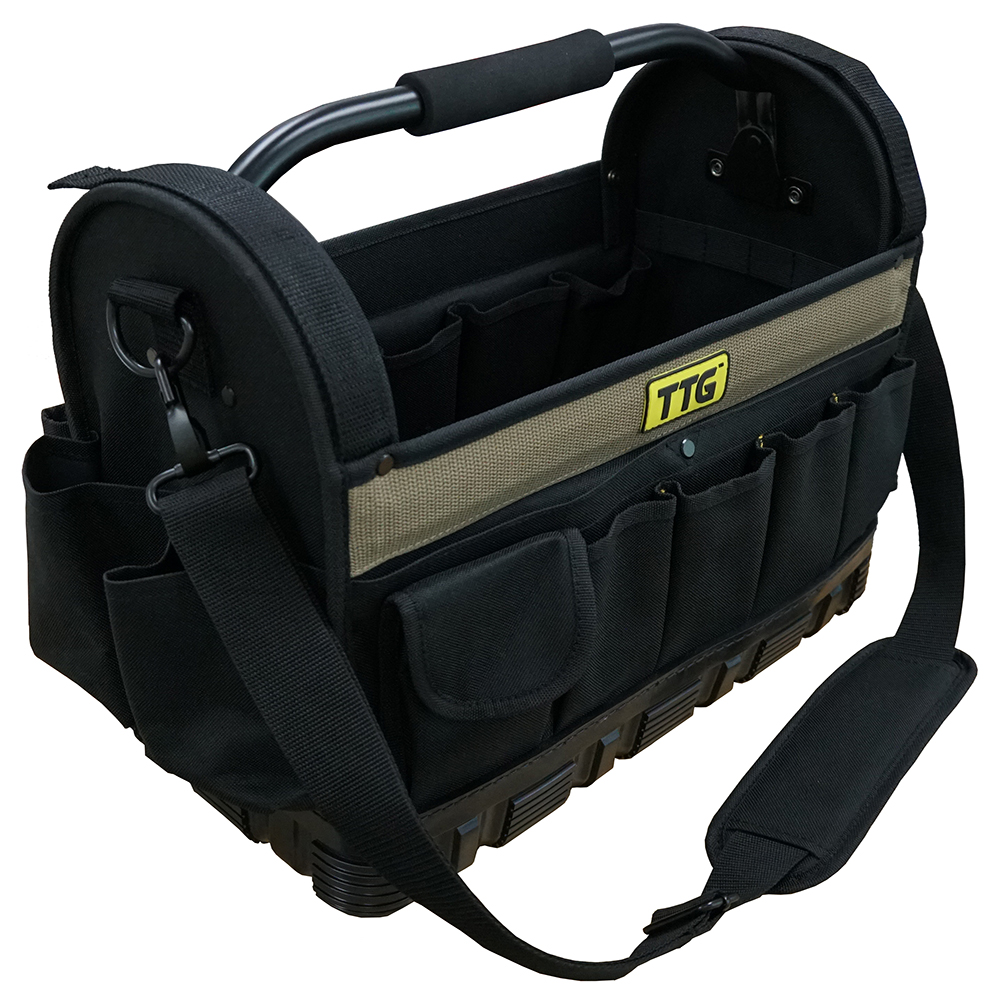 TTG 16in Open Top Tool Bag w/ Moulded Rubber Base