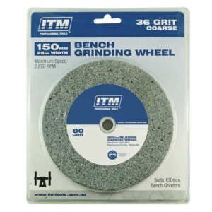 ITM Grinding Wheel Aluminium Oxide 150 x 25mm 36 Grit Coarse