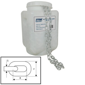 ITM Regular Link Chain-Electric Galv-50kg Drum-6mm Body