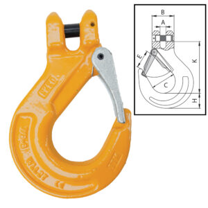 ITM G80 Clevis Sling Hook w/ Safety Latch-22mm Chain