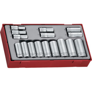 Teng 16pc 3/8in Dr. Deep Skt Set 7-22mm (12-pt) - TC-Tray