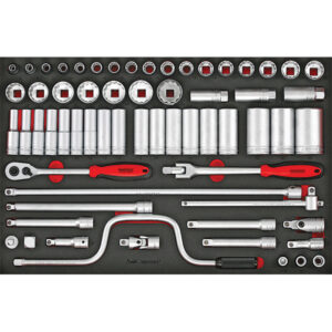 Teng 63pc 1/2in Dr. Metric Socket & Acc. Set (EVA)