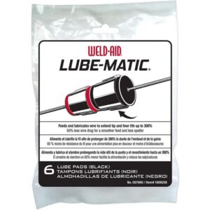 Weld-Aid Lube-Matic Black Pre-Treated Lube Pad 6pk