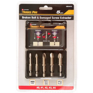 5pc Bolt Remover & Damaged Screw Extractor