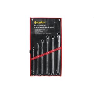 AmPro Double Box End Wrench Set Extra Long 6pc