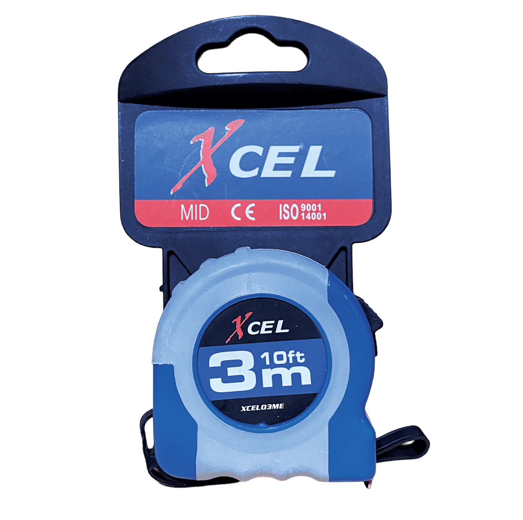 Xcel Tape Measure ABS Case - Metric/Imperial 3m/10ft