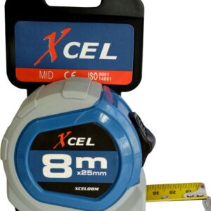 Xcel Tape Measure Blue/Grey ABS Case 25mm Blade - Metric 8m