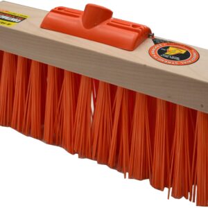 Raven Yard Broom Heavy Duty Orange With Handle 355mm